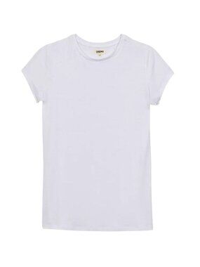 NWT L'AGENCE Ressi White Stretch Crewneck Tee XL MSRP $100